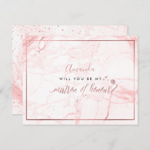 Invitation PixDezines Marble+Faux Rose Gold, Matron