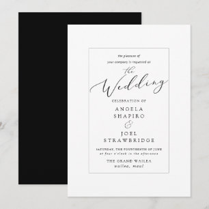 Invitation PixDezines Mariage Calligraphique de Luxe