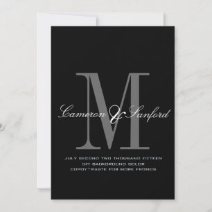 Invitation PixDezines Mariage noir+blanc