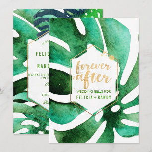 Invitation PixDezines Monstera Hawaiian/DO-IT-YOURSELF couleu