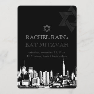 Invitation PixDezines NYC urbain/bat mitzvah