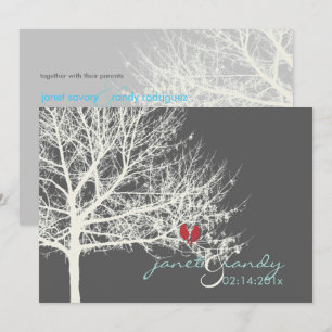 Invitation PixDezines OISEAUX DE NEIGE/couleurs HIVER/DO-IT-Y