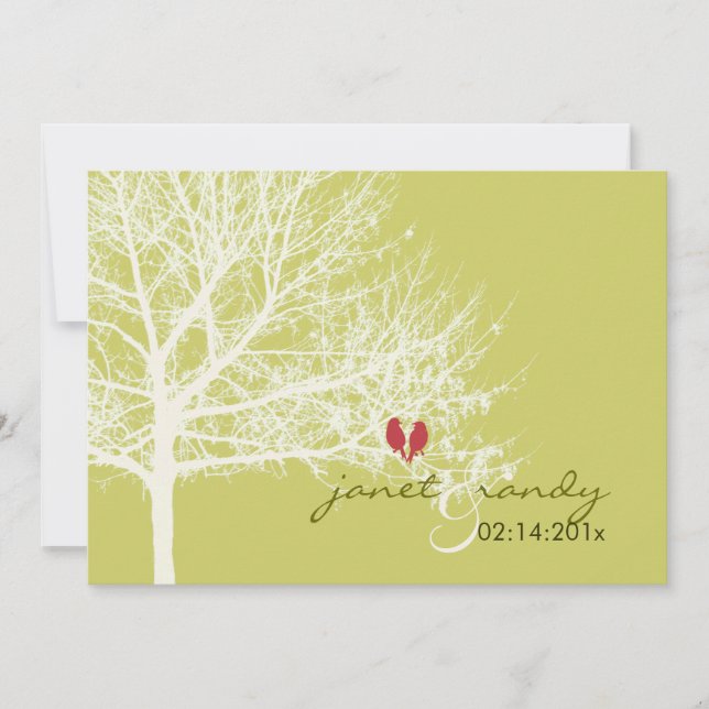Invitation PixDezines Oiseaux de neige|do-it-yourself couleur (Devant)