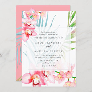 Invitation PixDezines Orchidée Isle, Blissful Pink Orchid Pal