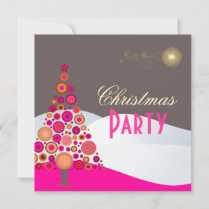 Invitation PixDezines Ornements de Noël Rétro pour l'Arbre