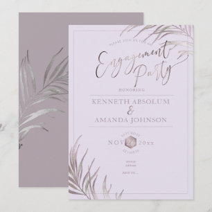 Invitation PixDezines Palmes Mauve+Lilac, Partie Engagement