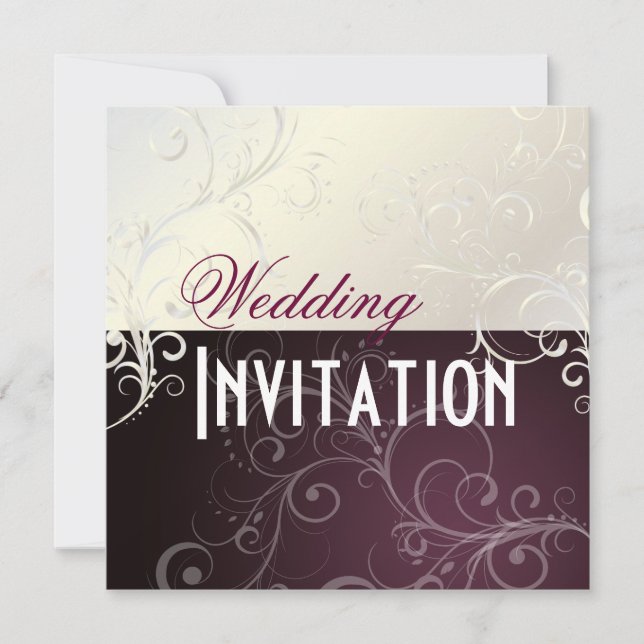 Invitation PixDezines Pearly Swirls (Devant)