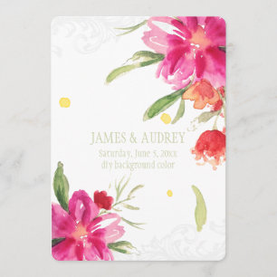 Invitation PixDezines peut fleur/aquarelle