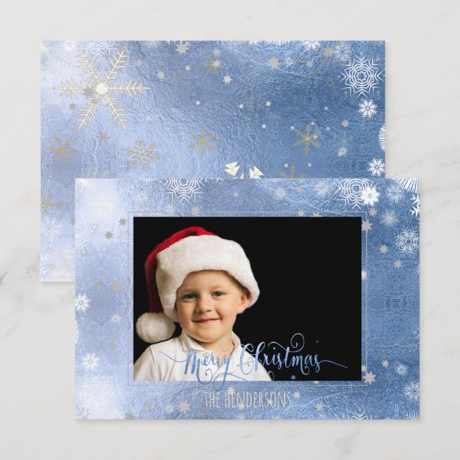 Invitation PixDezines Photo de Noël/Calligraphie (Devant / Derrière)