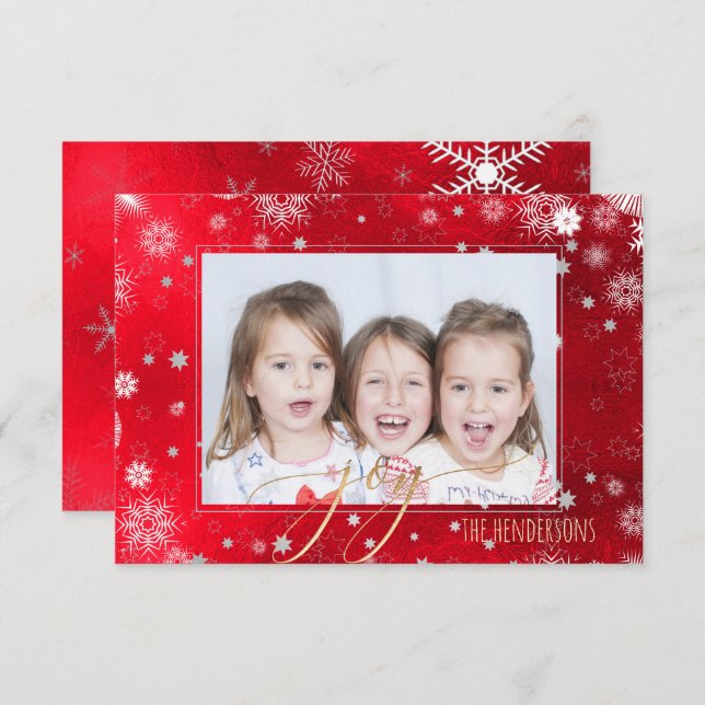 Invitation PixDezines Photo de Noël/Calligraphie (Devant / Derrière)