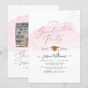 Invitation PixDezines Pink Aquarelle Swatch Party