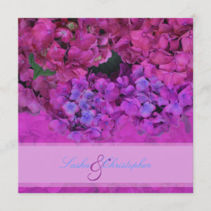 Invitation PixDezines Pink/Fuschia Hydrangea