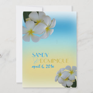 Invitation PixDezines PLUMERIA/MIST OCÉAN/MARIAGE DE PLAGE