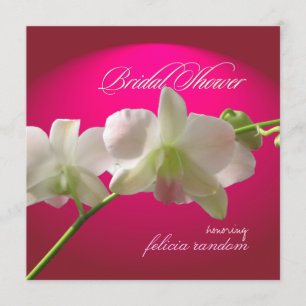 Invitation PixDezines Pomme d'orchidée rose/douche nuptiale