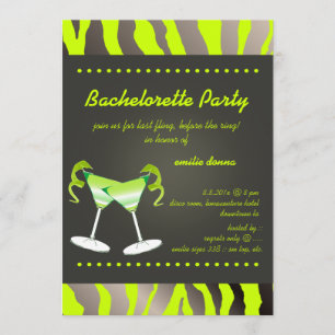 Invitation PixDezines pomme martini Bachelorette Party