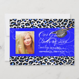Invitation PixDezines pyschedelic guépard 2013 graduation