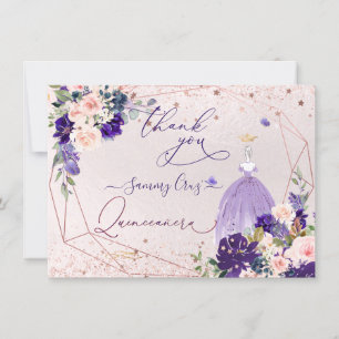 Invitation PixDezines Quinceanera Dusty Purple Robe Invitati