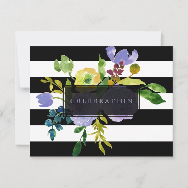 Invitation PixDezines réception mitzvah/DIYraypes/floral (Devant)