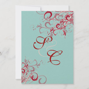 Invitation PixDezines Red Swirls/ARRIÈRE - PLAN DO-IT-YOURSEL