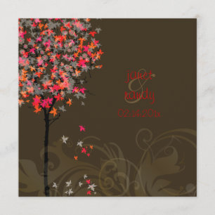 Invitation PixDezines RETRO MAPLE ROSE/DO-IT-YOURSELF ARRIÈRE