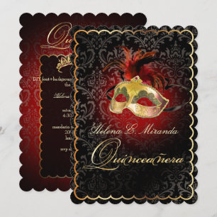 Invitation PixDezines Rossi Damask/Masquerade/DO-IT-YOURSELF/