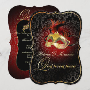 Invitation PixDezines Rossi Damask/Masquerade/DO-IT-YOURSELF/