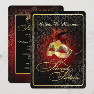 Invitation PixDezines Rossi Sweet 16 Masquerade/do-it-yoursel