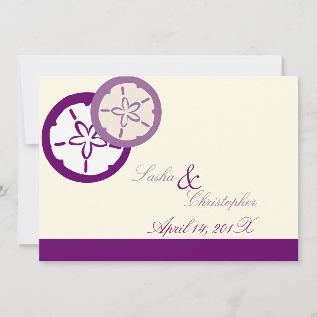 Invitation PixDezines Sand Dollar Starfish/DO-IT-YOURSELF Col (Devant)