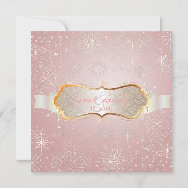 Invitation PixDezines Snowflakes, Événements d'hiver (Devant)