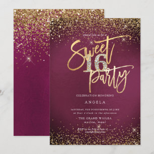 Invitation PixDezines Sweet 16 Parties scintillant Diamond Sa