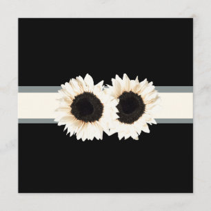 Invitation PixDezines tournesol blanc/do-it-yourself arrière 