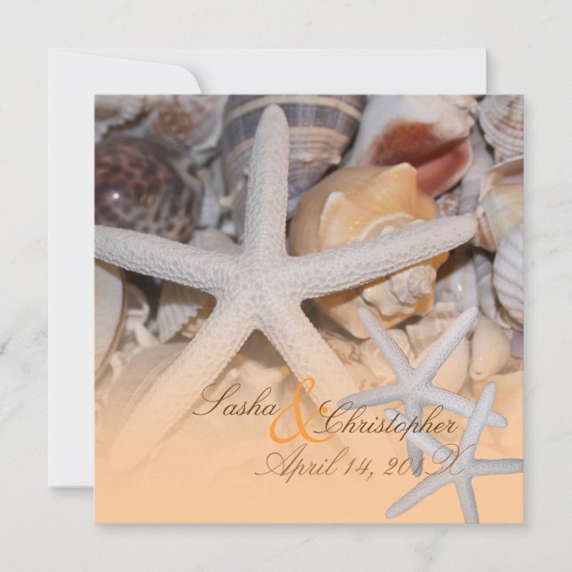 Invitation PixDezines Under the Sea, Starfish/Invitations (Devant)