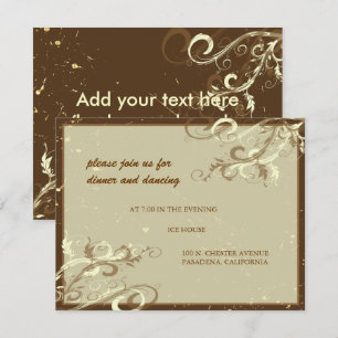 Invitation PixDezines VANILLA SWIRLS/CAFE AU LAIT