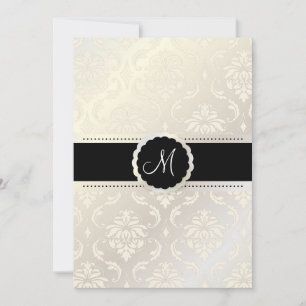 Invitation PixDezines Vendome Damask / Black + White 5x7