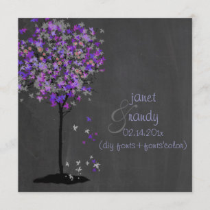 Invitation PixDezines violet/érable/tableau de bord