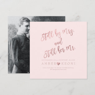 Invitation PixDezines Vow Renewal/Faux Rose Gold/do-it-yourse