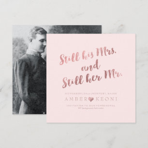 Invitation PixDezines Vow Renewal/Faux Rose Gold/do-it-yourse