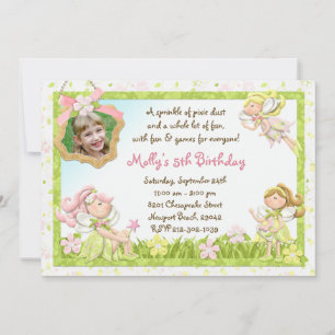 Invitation Pixie Fairy Birthday Party