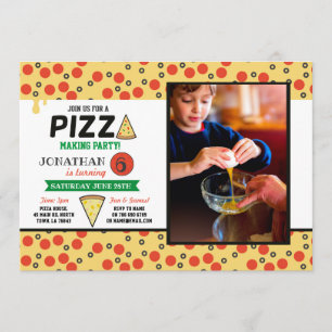 Invitation PIZZA Anniversaire de la fête du Chef