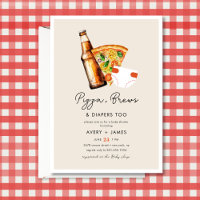 Pizza & Bière Diaports Baby shower Décontracté Cou