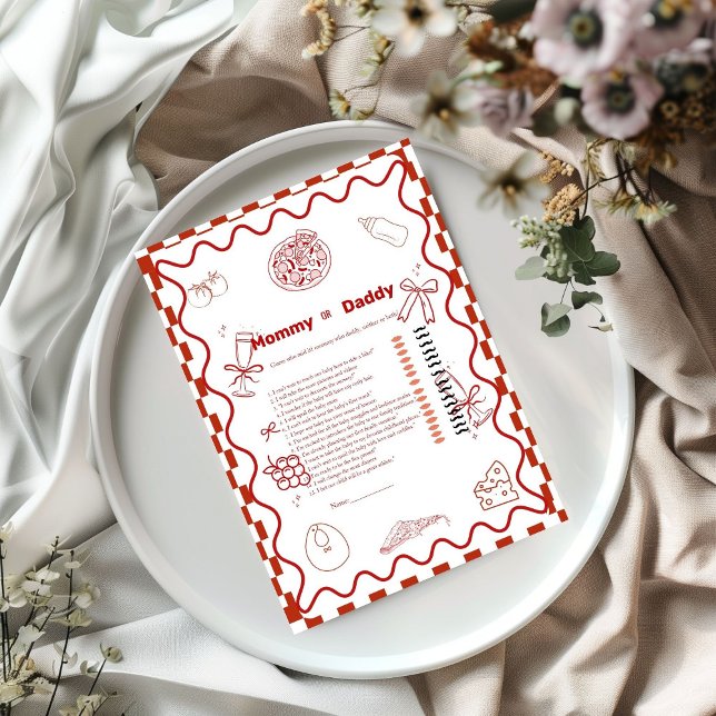 Invitation Pizza del ivery baby trait baby shower (Créateur téléchargé)