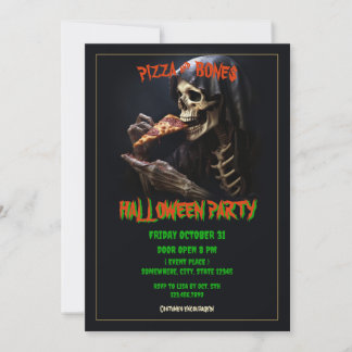 Invitation Pizza et os Halloween Party