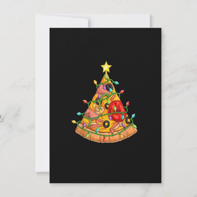 Invitation Pizza Funky Christmas Tree Lights Jouets De Noël P (Devant)