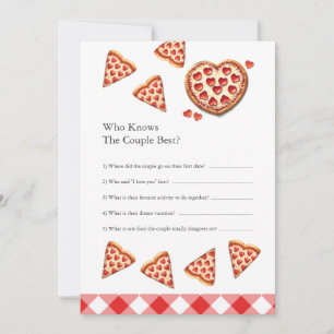 Invitation Pizza Jeux de la partie d'engagement à thème Impri