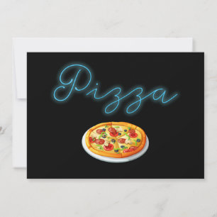 Invitation Pizza Neon Glow