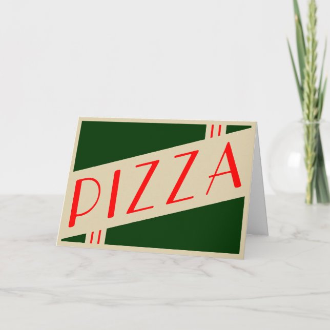 Invitation pizza rétro (Devant)