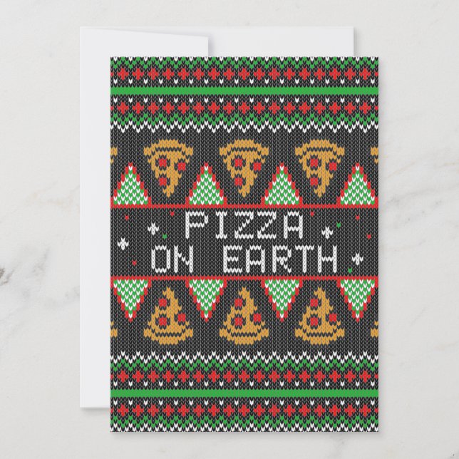 Invitation Pizza Ugly Christmas Sweat (Devant)