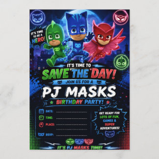 Invitation Pj Mask
