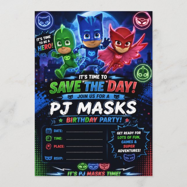 Invitation Pj Mask (Devant)