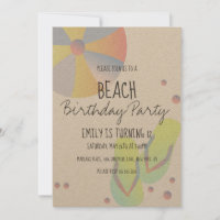 Plage Anniversaire Piscine Flip Flop Sandy
